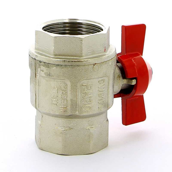 Кран Itap 1 1/4" ВВ шаровый Ideal (красная бабочка) (0920114)