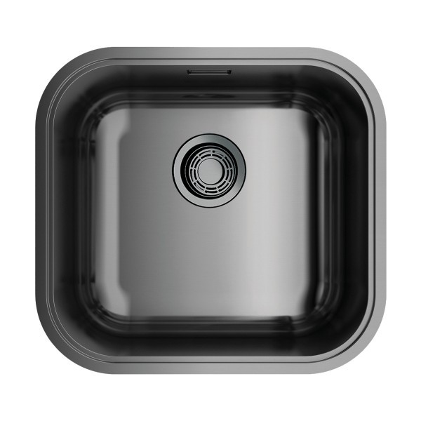 Мойка для кухни врезная Omoikiri Omi 44-U/I-GM 415х445 вороненая сталь (4993191)