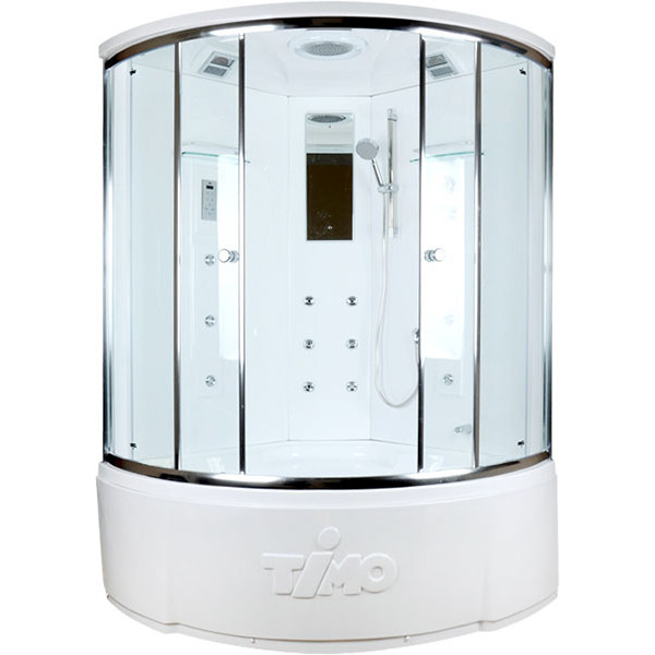 Душевая кабина с гидромассажем Timo T-7725 120x120x220 стекло прозрачное, профиль хром (T-7725) Душевая кабина с гидромассажем Timo T-7725 120x120x220 стекло прозрачное, профиль хром (T-7725)