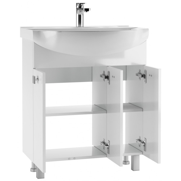 Тумба напольная Элеганс 75 Мега без ящика Айсберг Домино (DM4601T) Тумба напольная Элеганс 75 Мега без ящика Айсберг Домино (DM4601T)