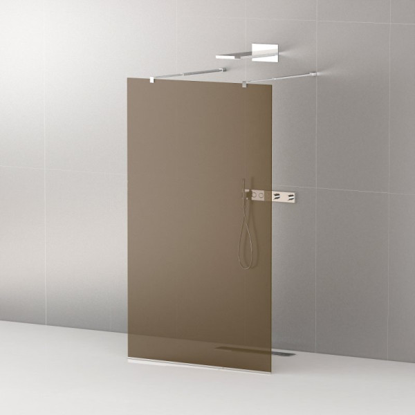 Душевая перегородка Cezares Liberta 80x195 стекло бронза, профиль хром (LIBERTA-L-2-80-BR-Cr) Душевая перегородка Cezares Liberta 80x195 стекло бронза, профиль хром (LIBERTA-L-2-80-BR-Cr)