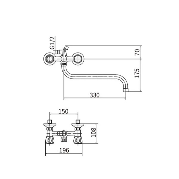 Смеситель для ванны и душа Plstart с душевым комплектом хром/белый (PL2218-8)