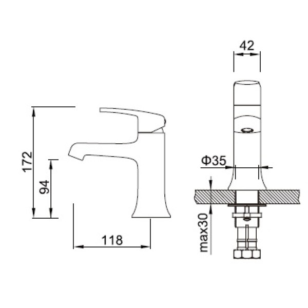 Смеситель для раковины Zeegres Z.RILL (47003001)