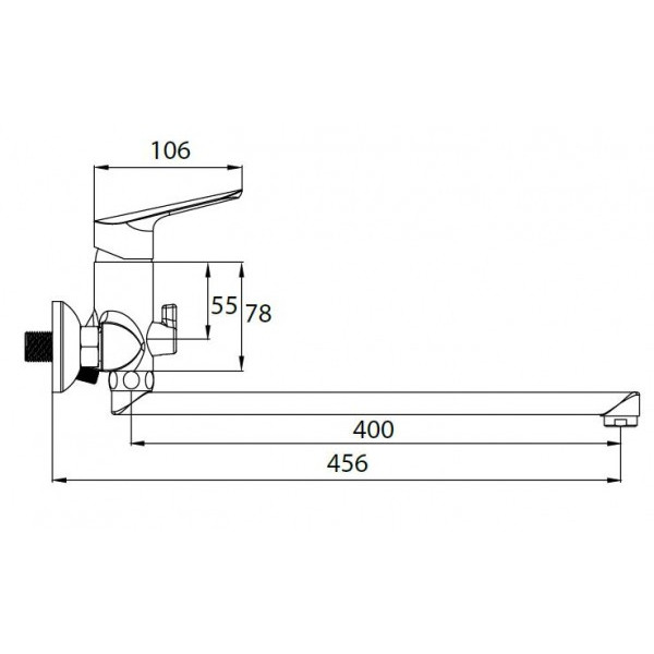Смеситель для ванны и душа Iddis Custo (CUSSBL2i10)