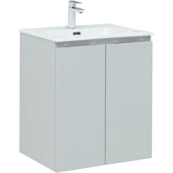 Тумба подвесная Aquanet Алвита New 60 2 дверцы, серый (00277524)