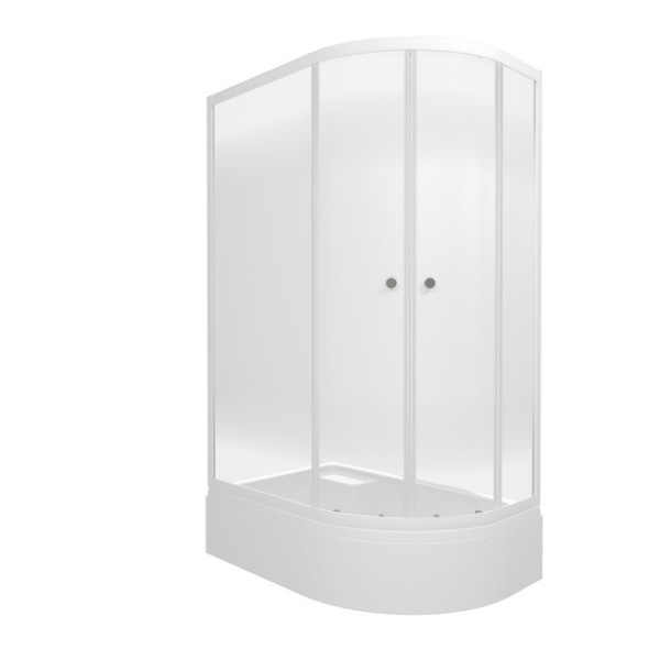 Душевое ограждение Triton Коралл 120x80 левосторонняя стекло матовое, профиль белый (DK391)