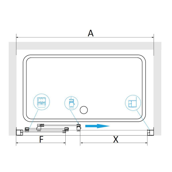 Душевая дверь RGW Classic 80x185 стекло прозрачное, профиль хром (410911108-11) Душевая дверь RGW Classic 80x185 стекло прозрачное, профиль хром (410911108-11)