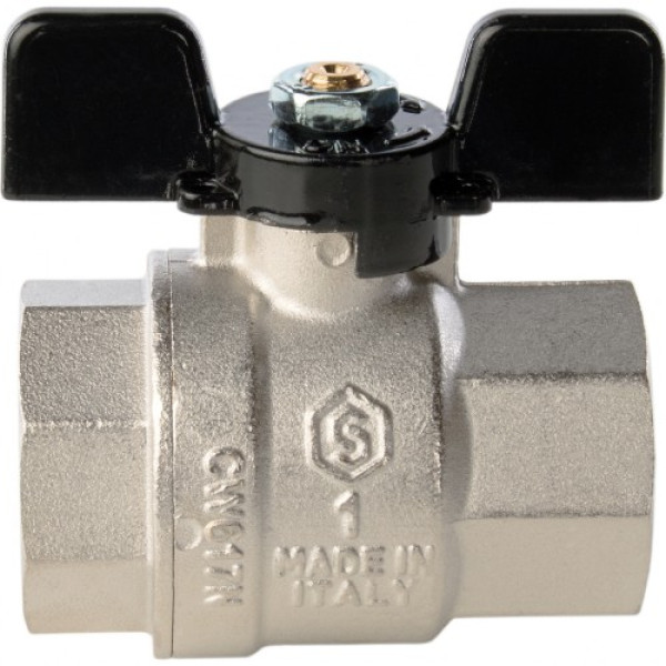 Кран 1" ВВ шаровый Stout (черная бабочка, полнопроходной) SVB-0002-000025 Кран 1" ВВ шаровый Stout (черная бабочка, полнопроходной) SVB-0002-000025