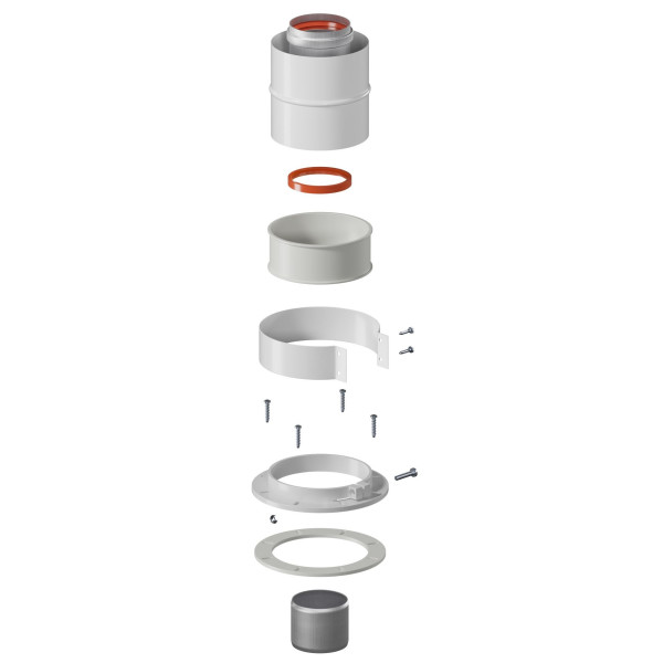 Адаптер вертикальный Okseler коаксиальный D60/100 (кроме Immergas и Navien Deluxe d75/100 стар.) (oks00016)