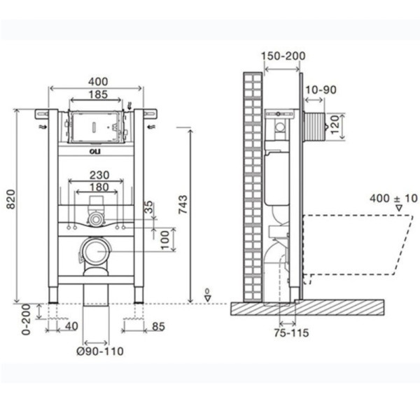 Инсталляция для унитаза Oli Expert 820 (888306)