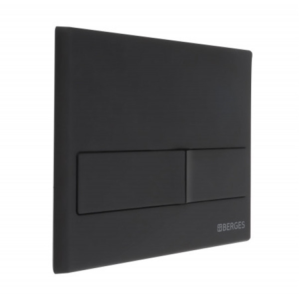 Комплект инсталляция с унитазом Berges: инсталляция NOVUM525, кнопка L5 SoftTouch черная, унитаз EGO Rimless, сидение дюропласт Toma Slim SO,