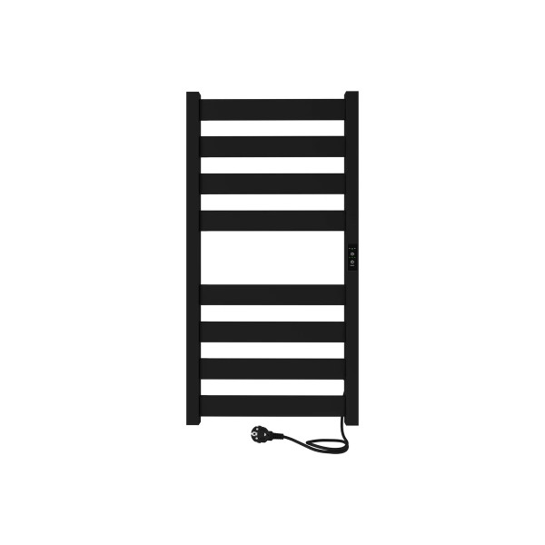 Полотенцесушитель электрический Indigo Oktava Slim 5 800x400 таймер, унив.подкл.RxL, Черный муар  (LСLOKS5E80-40BRRt)