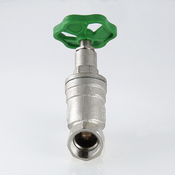 Задвижка вентильная 1/2" Valtec (зеленая рукоятка) VT.052.N.04