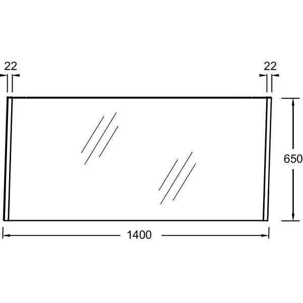 Зеркало Jacob Delafon Sherwood 1400x22x650 дуб состаренный (EB1839RU-P13)