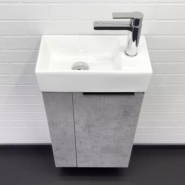 Тумба подвесная с раковиной Comforty Асти 400x220x700 дуб светлый (00-00013669)