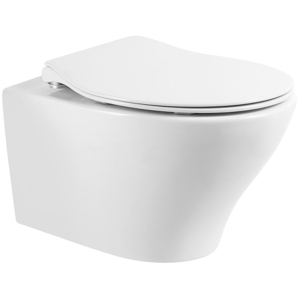 Унитаз подвесной BelBagno Acqua безободковый (BB340CHR/BB2020SC)