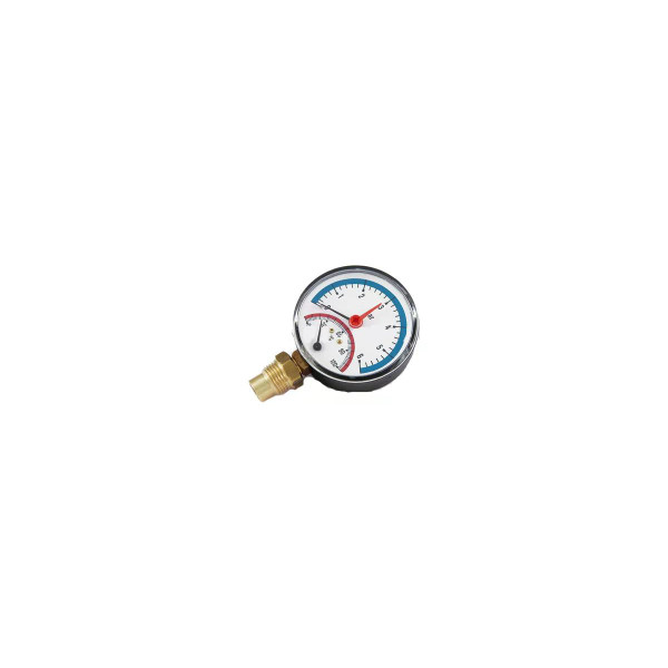 Термоманометр Tiemme 1/2" (1/4") 0-120, 6 бар (радиальный) (2080001)