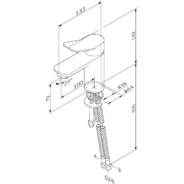 Смеситель для раковины AM.PM X-Joy (F85A02100) Смеситель для раковины AM.PM X-Joy (F85A02100)