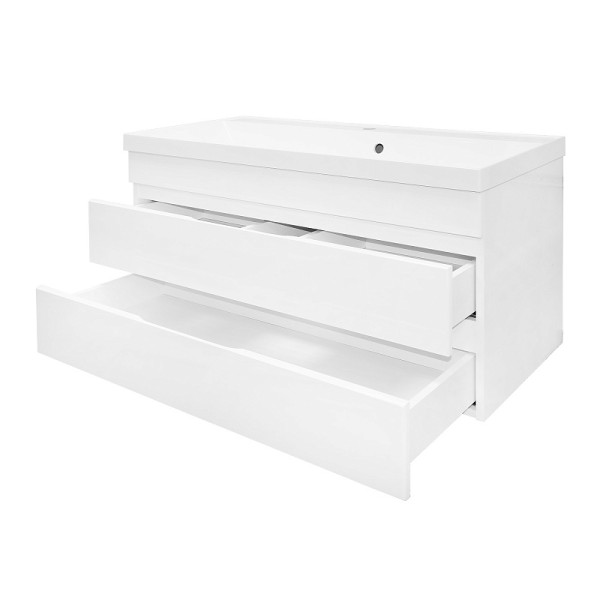 Тумба подвесная Azario с раковиной Эстима 100/2 с раковиной Астория 100 (CS00094585)