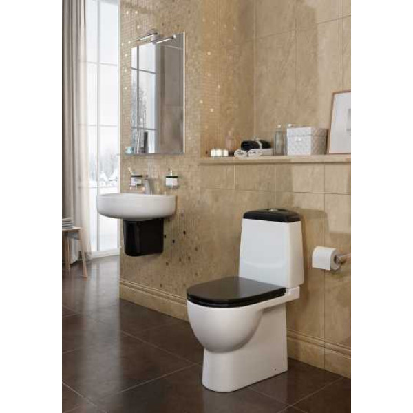 Унитаз-компакт Sanita Luxe Best Color Black с сиденьем микролифт