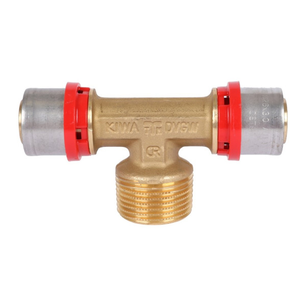 Тройник Tiemme 26х1"Нх26 латунь (пресс) (1650167 / 1658G260626CZ)