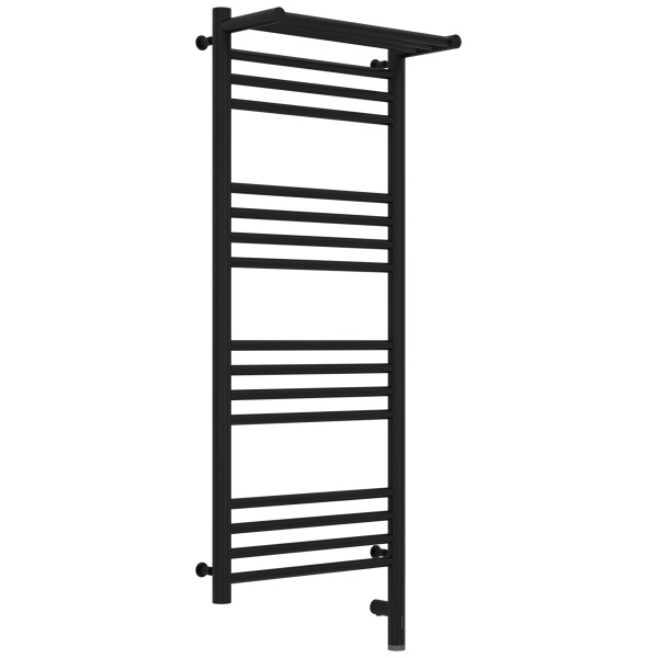 Полотенцесушитель электрический Сунержа Богема 3.0 1000x400 с полочкой провод справа матовый чёрный (31-5807-1040)