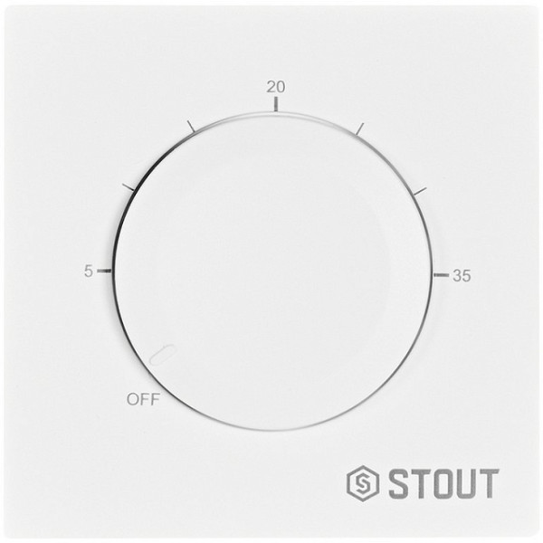 Терморегулятор Stout для теплого пола 16А 230В белый (STE-2001-110710)