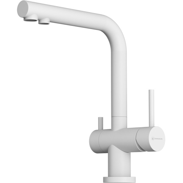 Смеситель для кухни Omoikiri Nagano-P-WH с переключателем на фильтр белый (4974054)