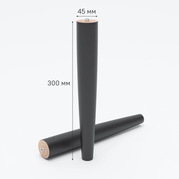 Опора мебельная Optima Home 2 шт массив березы 30 см черный Iddis (OPH30B1i96)