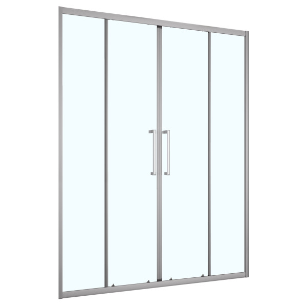 Дверь душевая Loranto 150x190 стекло прозрачное, профиль серый матовый (CS-AB04GG-150)