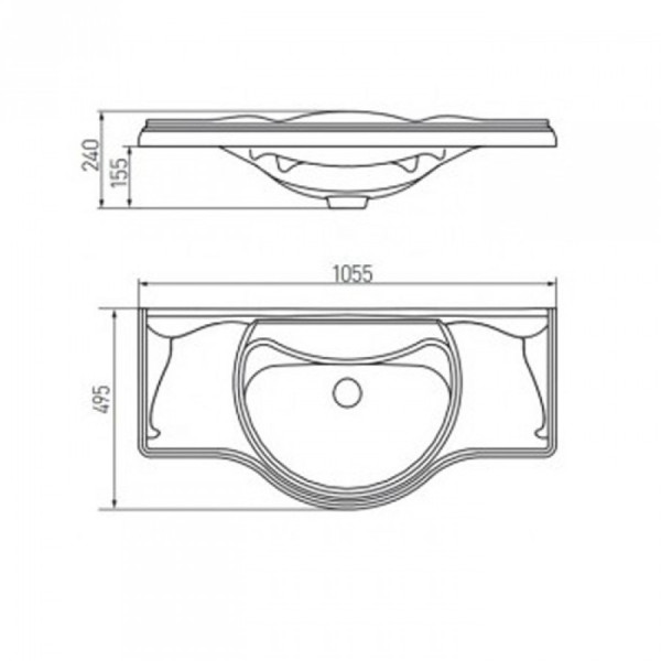 Раковина встраиваемая Roca America 105,5x49,5x24 белая (7.3272.0.50.0) Раковина встраиваемая Roca America 105,5x49,5x24 белая (7.3272.0.50.0)