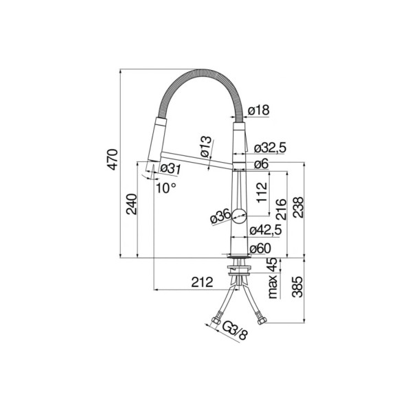 Смеситель для кухни Nobili Levante хром (MV123300CR) Смеситель для кухни Nobili Levante хром (MV123300CR)