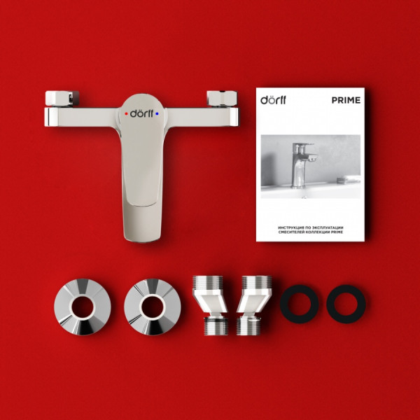 Смеситель для ванны и душа Dorff Prime New хром (D4011000) Смеситель для ванны и душа Dorff Prime New хром (D4011000)