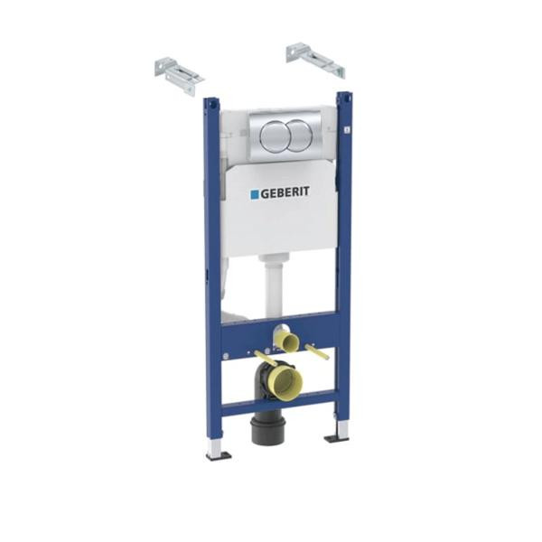 Инсталляция для подвесного унитаза Boheme Duofix Delta (с смывным бачком, с смывной клавишей Delta 01 хром) (471-BR)