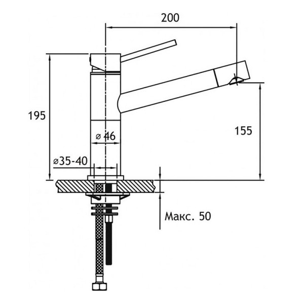Смеситель для кухни Timo Saona бежевый (2303F Sandy)