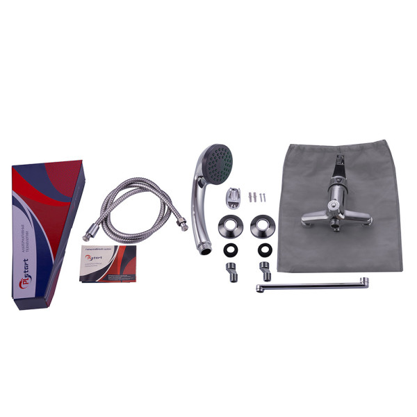 Смеситель для ванны и душа Plstart с душевым комплектом хром (PD22011)