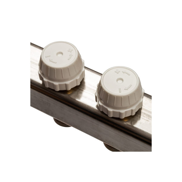 Коллекторная группа 6 отводов 1"x3/4"(18)EK без расходомеров, с клапаном вып. воздуха и сливом Stout (нерж.сталь) (SMS-0932-000006) Коллекторная группа 6 отводов 1"x3/4"(18)EK без расходомеров, с клапаном вып. воздуха и сливом Stout (нерж.сталь) (SMS-0932-000006)