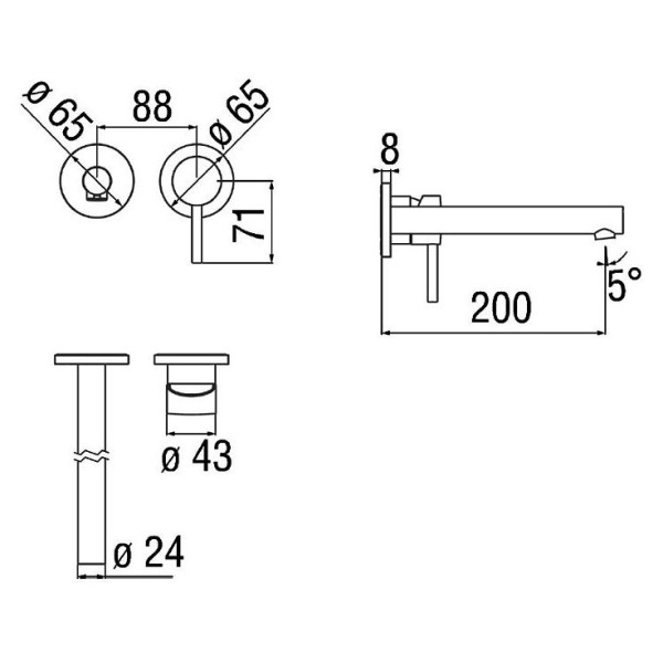 Смеситель для раковины Nobili Live (LV00499/1WM) Смеситель для раковины Nobili Live (LV00499/1WM)