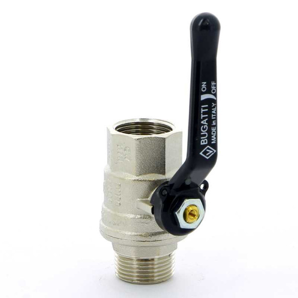 Кран Bugatti 3/4" ВН шаровый Oregon 305 (черная ручка) (03050068)