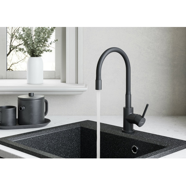 Смеситель для кухни Santek Тесио черный (WH5A44012N001) Смеситель для кухни Santek Тесио черный (WH5A44012N001)