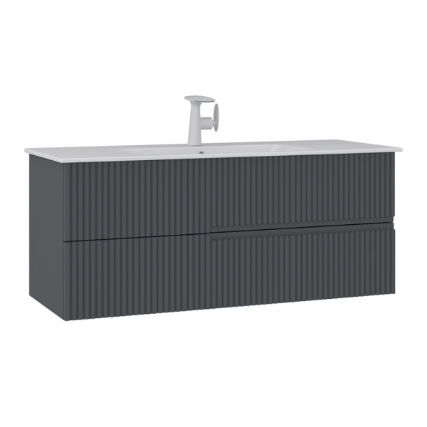 Тумба подвесная Orka Moonlight 1200x510x510 с раковиной антрацит матовый (5001506)