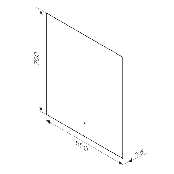 Зеркало AM.PM X-Joy с интерьерной Led подсветкой, ИК-сенсорром, 65 см (M85MOX10651S)