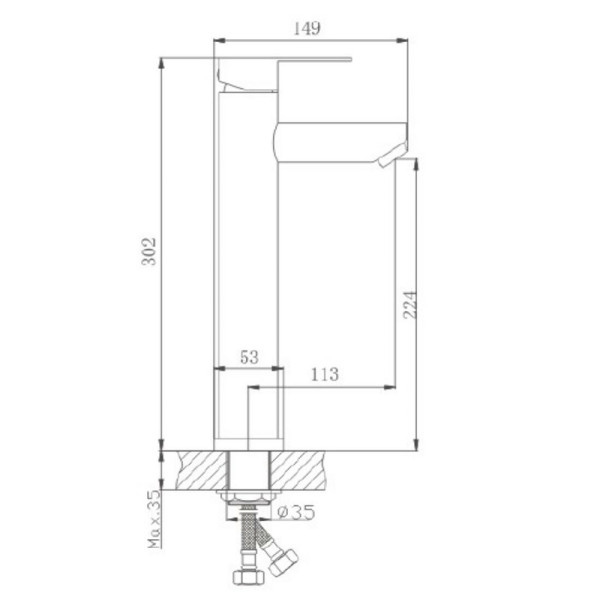 Смеситель для раковины Ekko (MN11801)