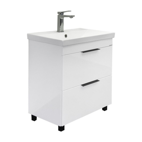 Тумба напольная Comforty Дуэт 610x860x395 дуб темно-коричневый матовый с раковиной (00-00018648) Тумба напольная Comforty Дуэт 610x860x395 дуб темно-коричневый матовый с раковиной (00-00018648)