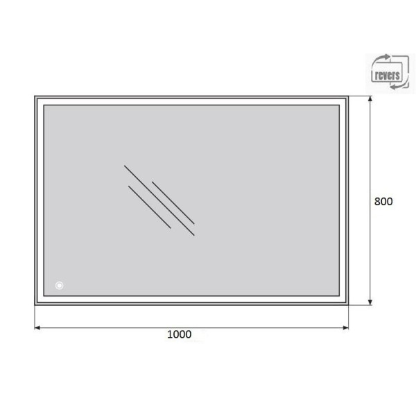 Зеркало с подсветкой BelBagno SPC-GRT 100x80 (SPC-GRT-1000-800-LED-TCH)