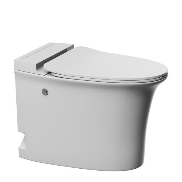 Унитаз напольный Abber Bequem с импульсным смывом белый (AC1125P)