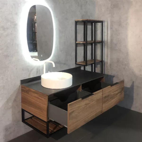 Тумба подвесная Comforty Порто 1200x520x645 дуб темно-коричневый (00-00000828)