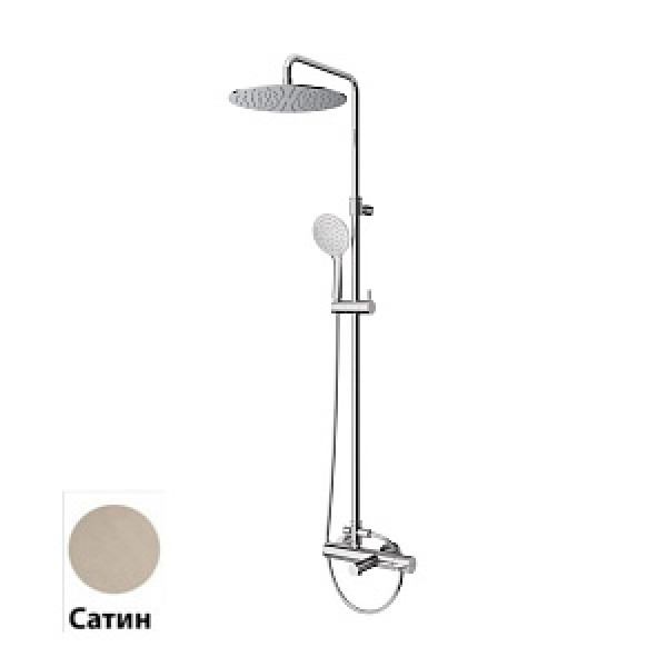 Душевая система Cezares leaf с изливом с ручным душем, верхний душем 230 мм, satinox (LEAF-CVDA-30-L-ST) Душевая система Cezares leaf с изливом с ручным душем, верхний душем 230 мм, satinox (LEAF-CVDA-30-L-ST)