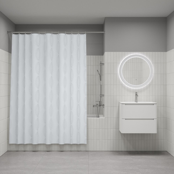 Шторка для ванн текстильная Iddis Base 180x200 белая (BD06P18i11)