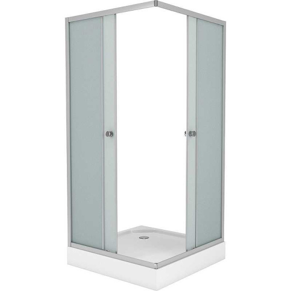 Душевой уголок Niagara 800*800*1950 стекло матовое, профиль хром (NG-008-14Q)